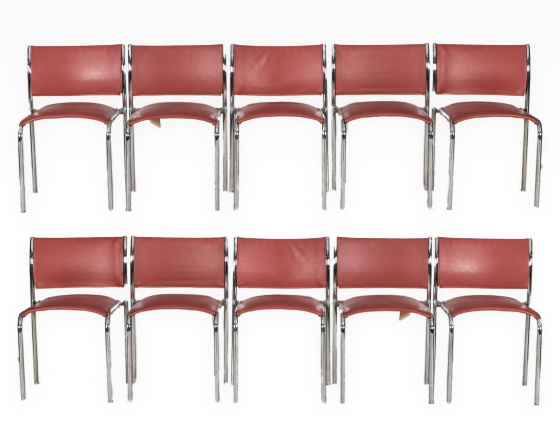 David Rowland For Thonet Chrome Stacking Chairs (1 of 7)