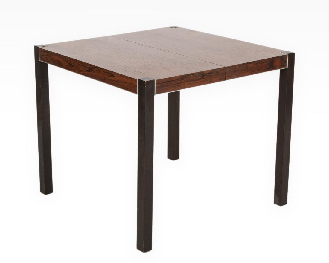 Rosewood and Chrome Bridge Table (1 of 4)