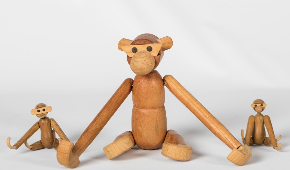 Three Kay Bojesen Style Monkeys (1 of 6)