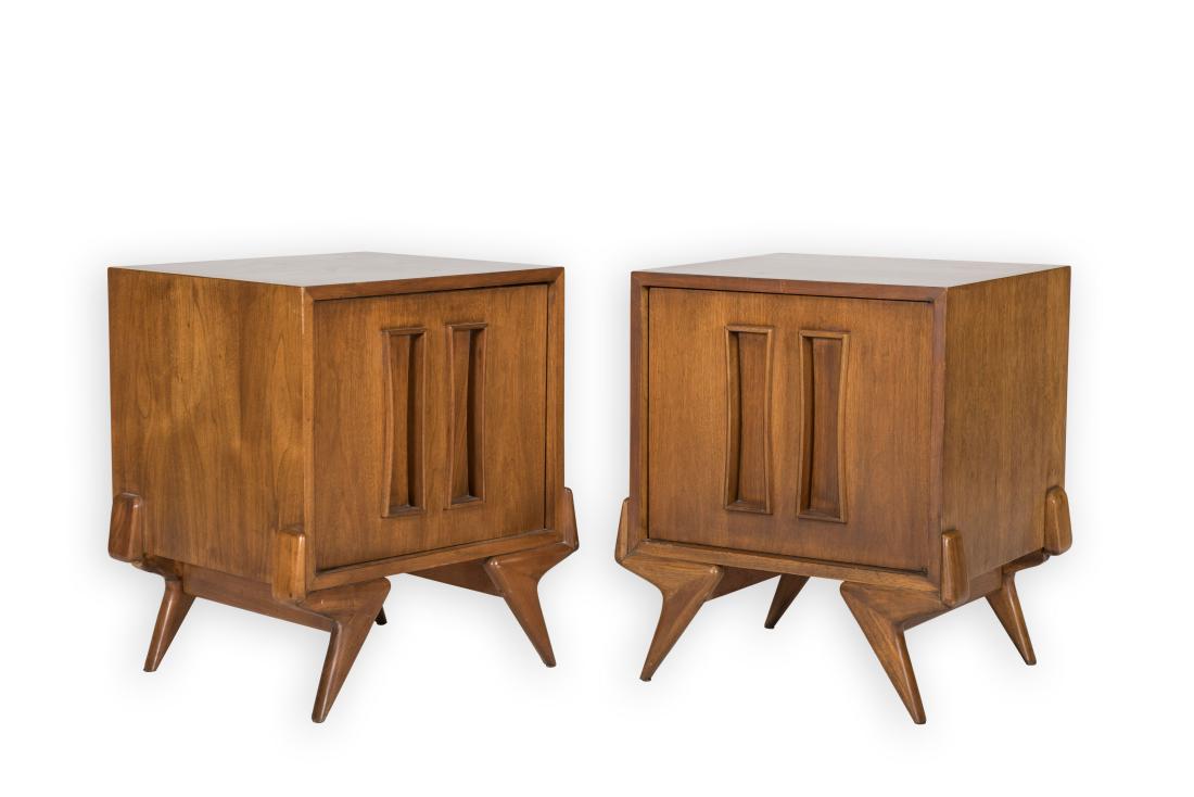 Pair Stratford House Walnut Nightstands (1 of 6)