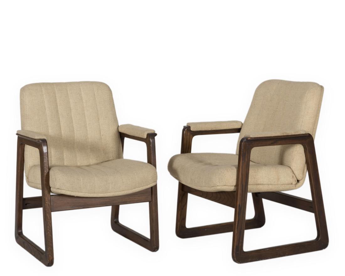 Pair Mid Century Office Chairs (1 of 3)