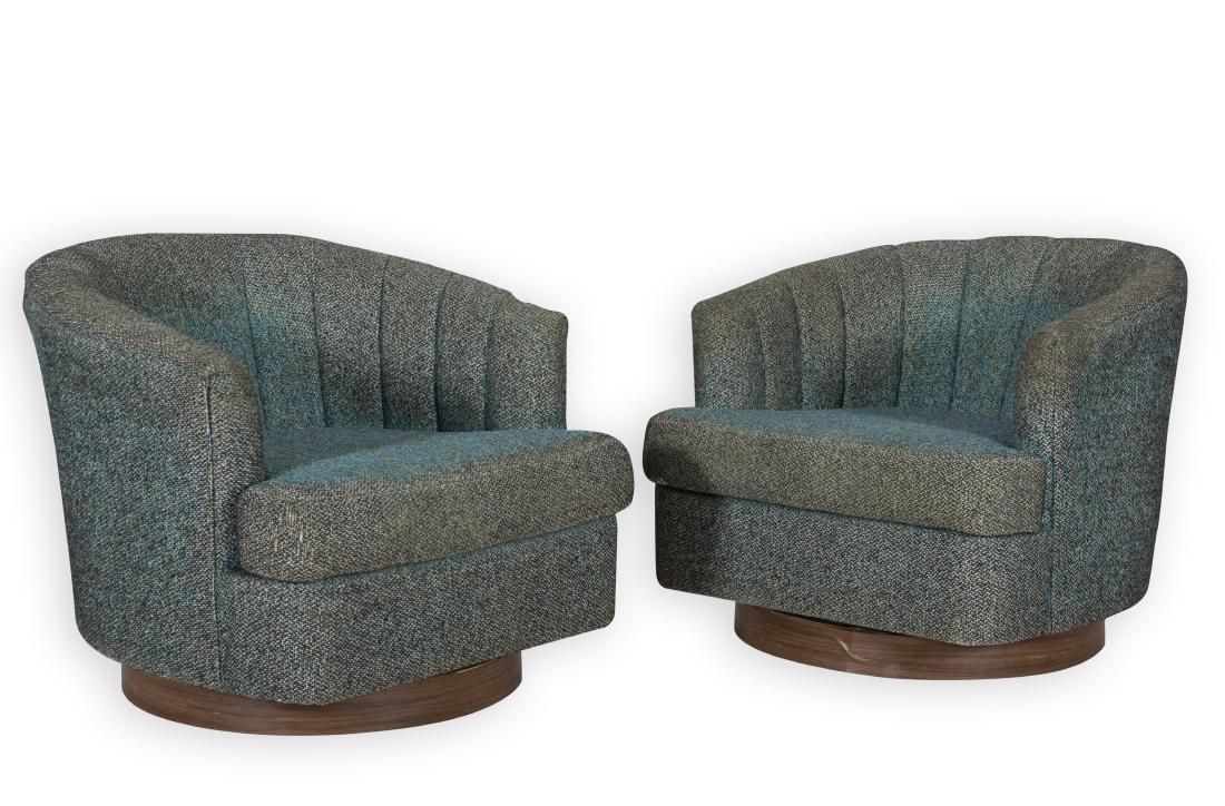Pair Milo Baughman for Selig Swivel Chairs (1 of 4)