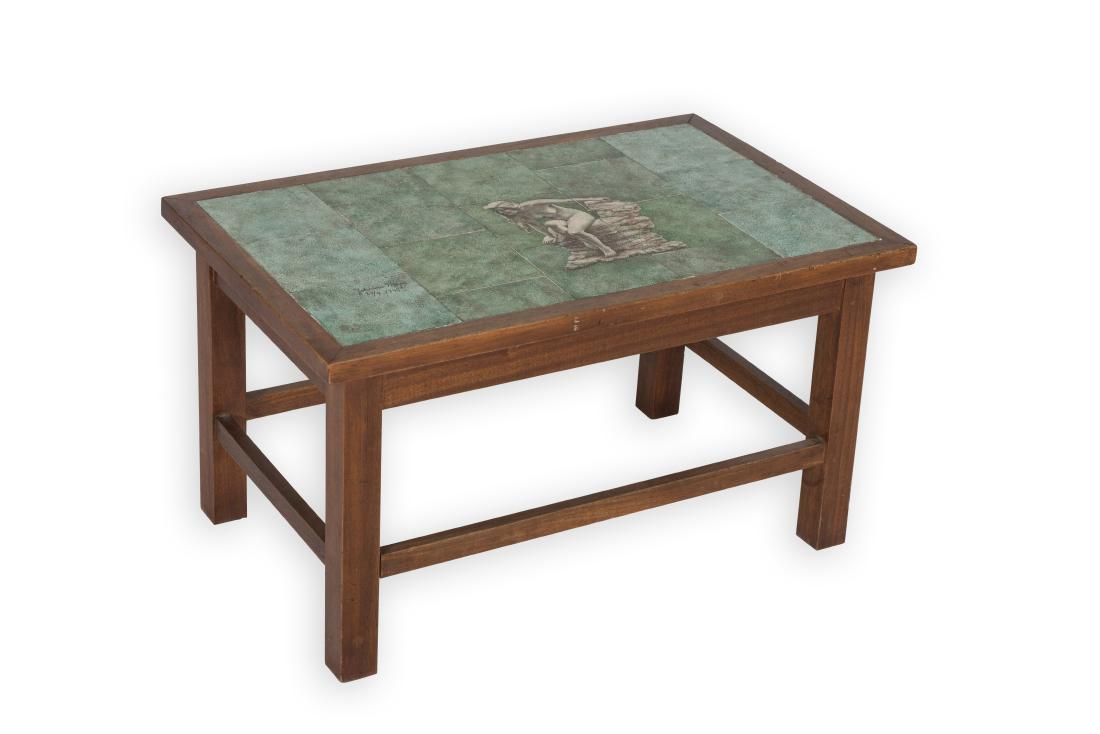 Decorated Tile Top Coffee Table (1 of 5)
