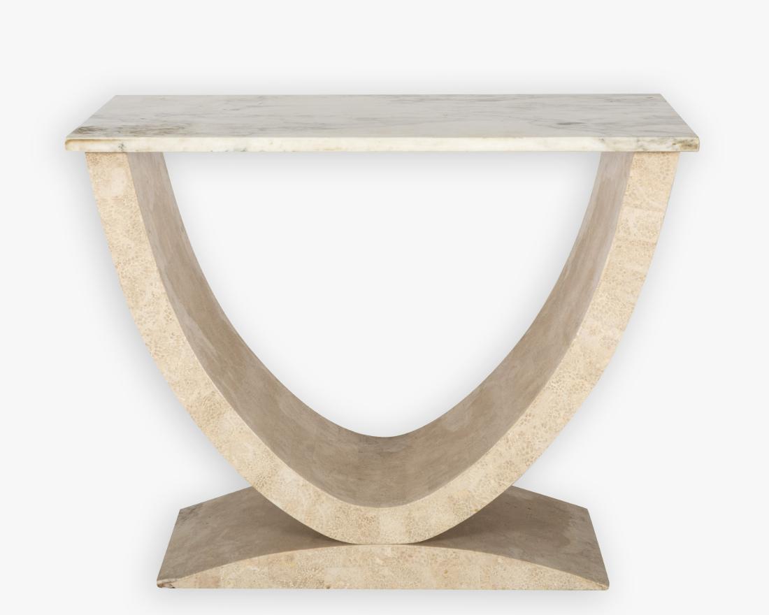 Maitland Smith Style Marble Top Console Table (1 of 4)