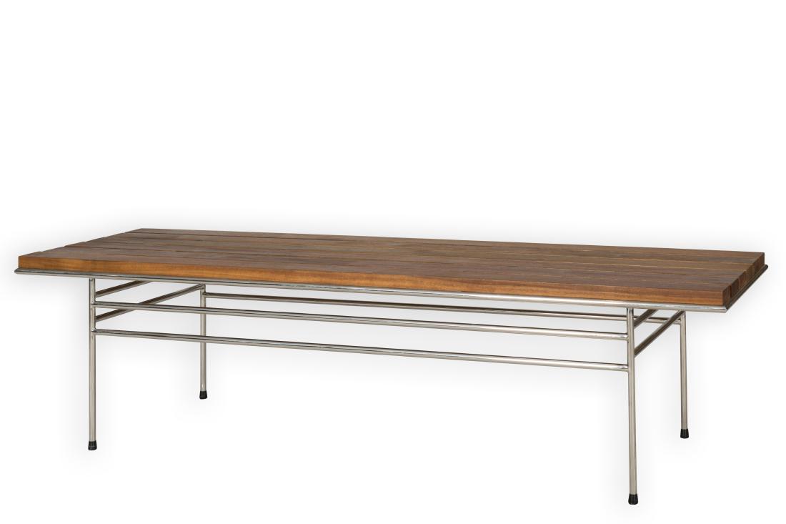 Established Lines Walnut and Chrome Bench (1 of 5)