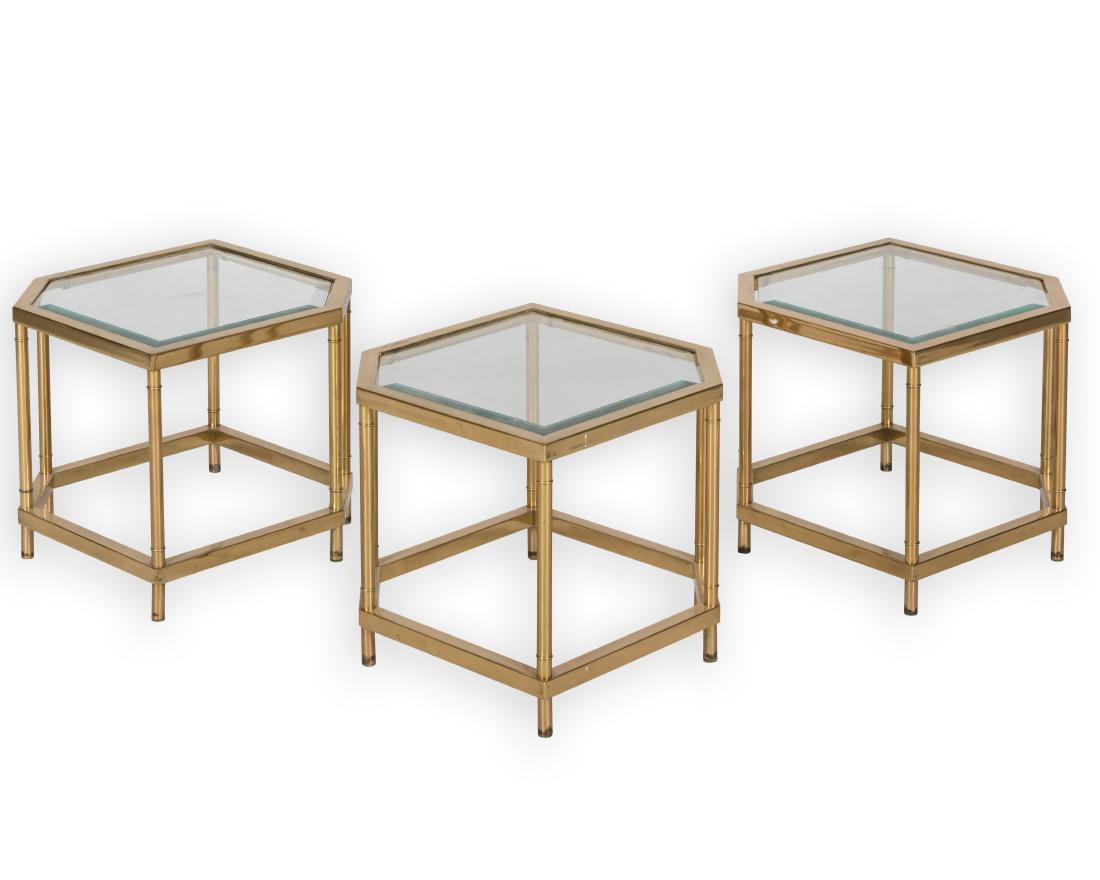 Three Mastercraft Hexagonal End Tables (1 of 3)