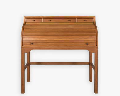 Andreas Hansen for Hadsten Danish Roll Top Desk: Description - Andreas Hansen for Hadsten Danish teak roll top desk. Dimensions - 44" x 44" x 23"