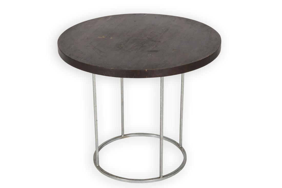 Teak and Chrome End Table (1 of 3)