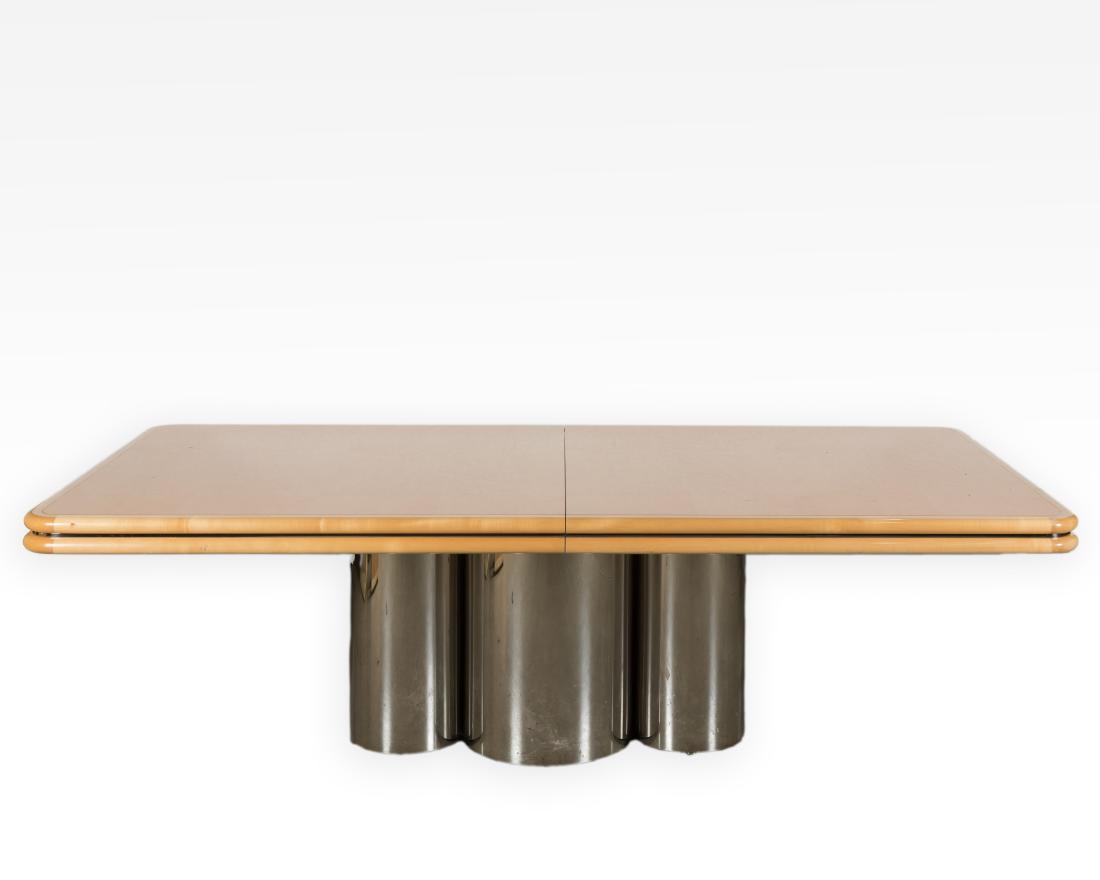Pace Chrome and Maple Dining Table (1 of 5)