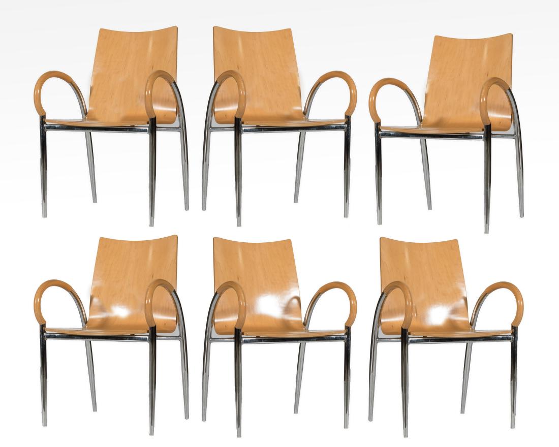 Six Loewenstein Chrome Arm Chairs (1 of 5)