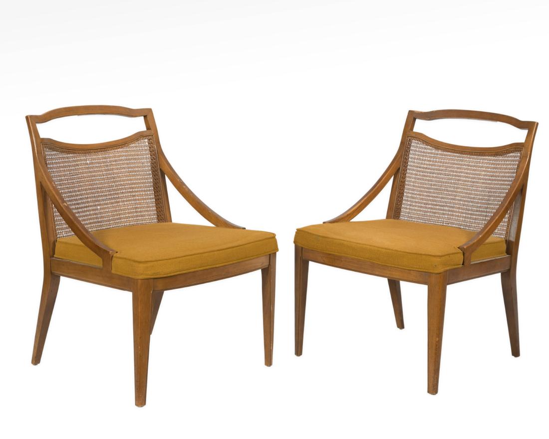 Pair Cane Back Arm Chairs (1 of 3)