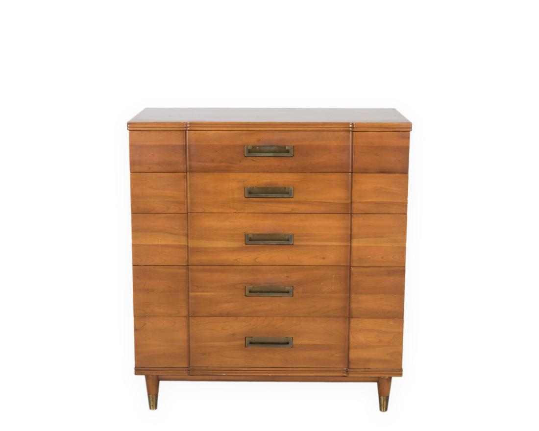 John Widdicomb - Highboy Dresser: Description - A John Widdicomb highboy dresser. Dimensions - 44" x 40" x 21"