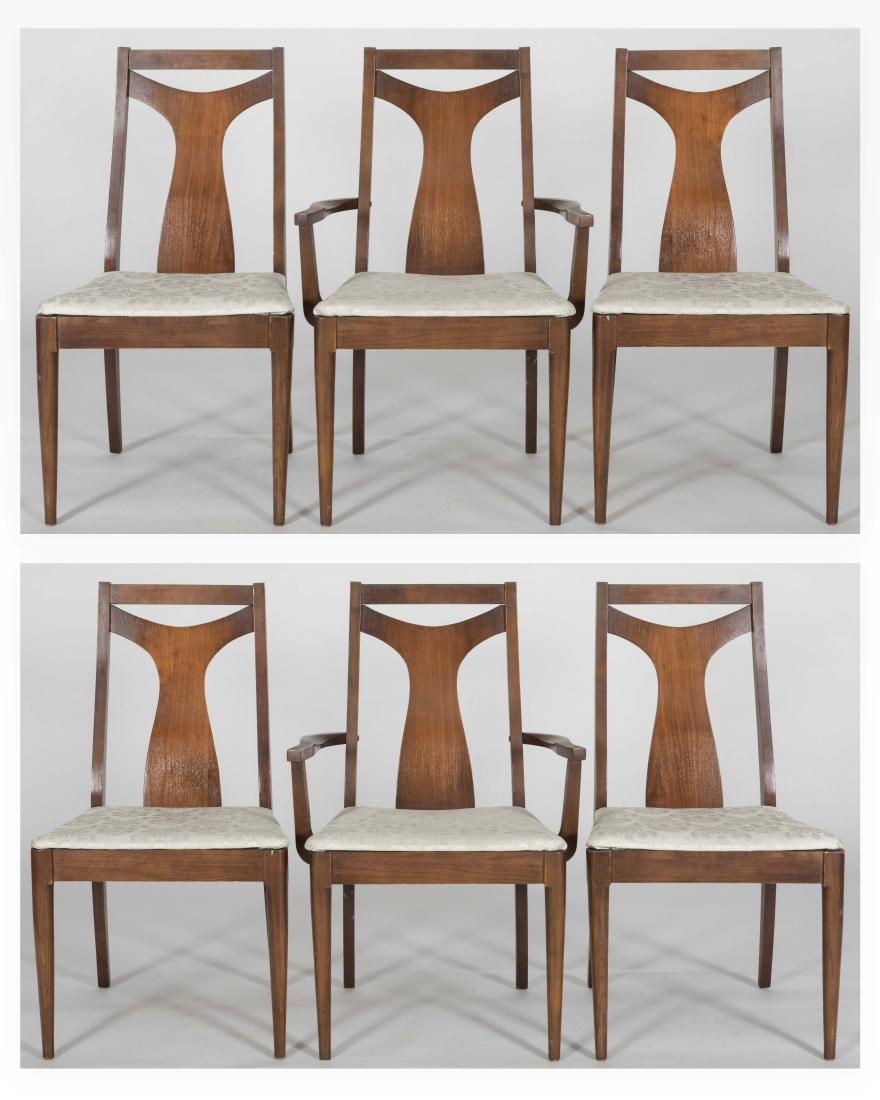 Set Six Broyhill Brasilia Dining Room Chairs (1 of 4)