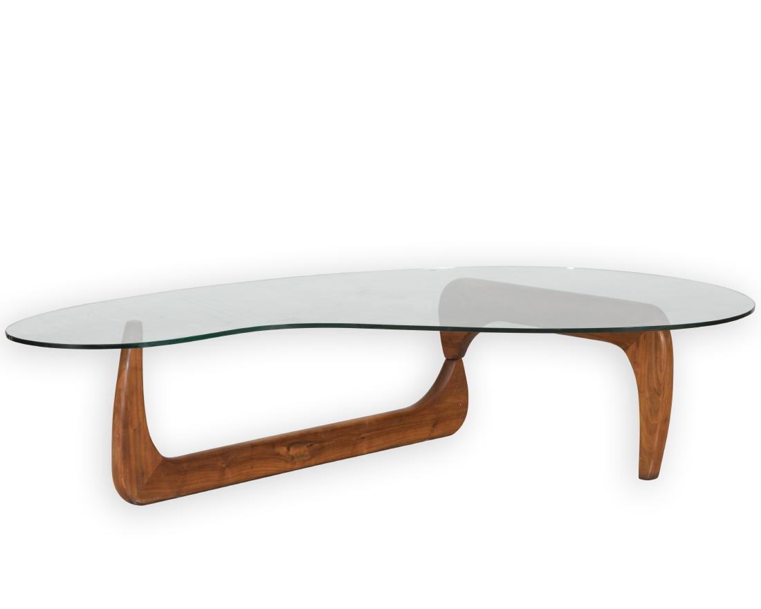 Pearsall Style Kidney Glass Coffee Table (1 of 4)