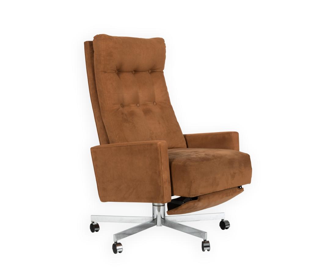 Chrome and Suede Office Chair (1 of 4)