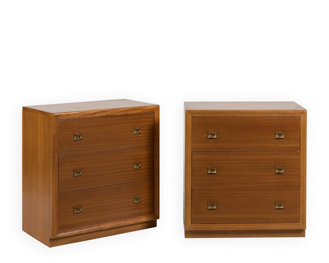 Pair Blonde Mahogany Bachelors Chests (1 of 6)