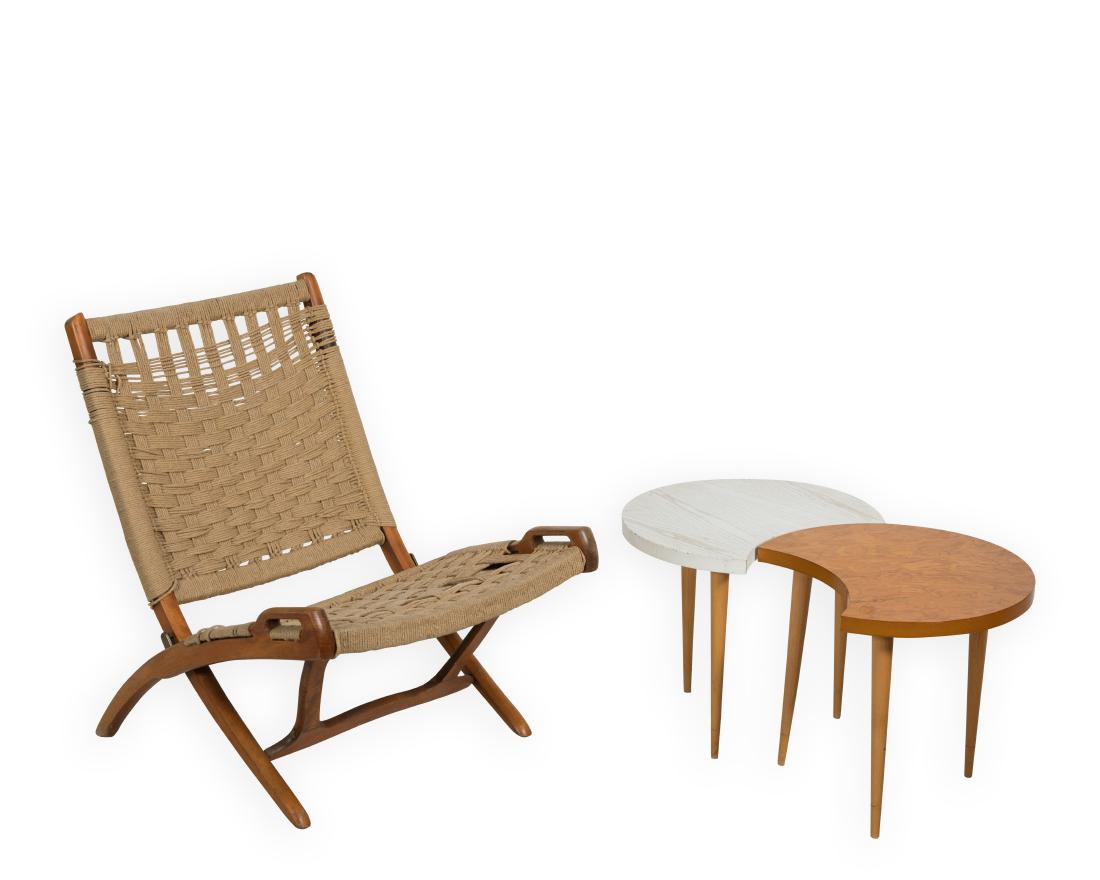 Folding Chair After Wegner and Pair Tables (1 of 3)