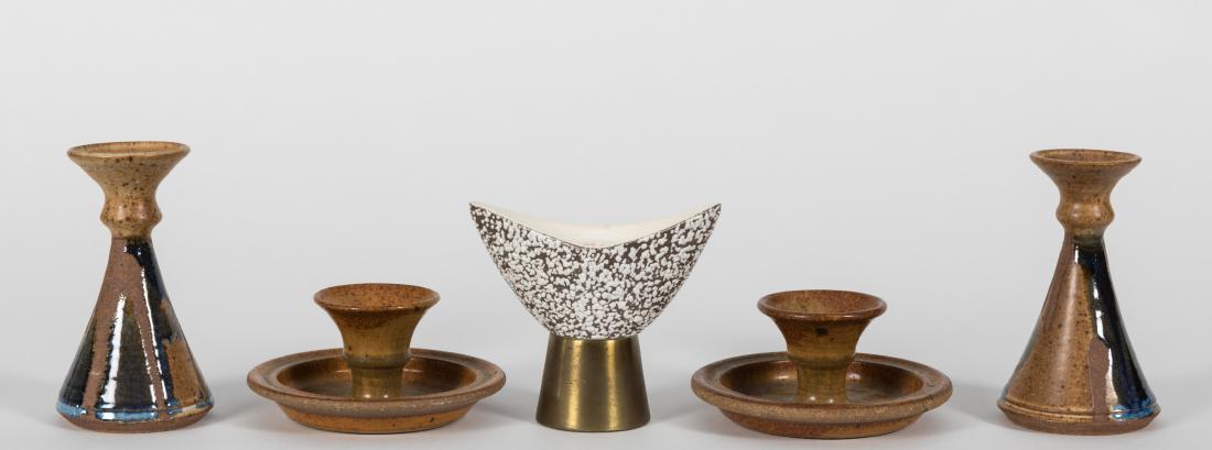 Group Mid Century Art Pottery - Five Pieces (1 of 4)