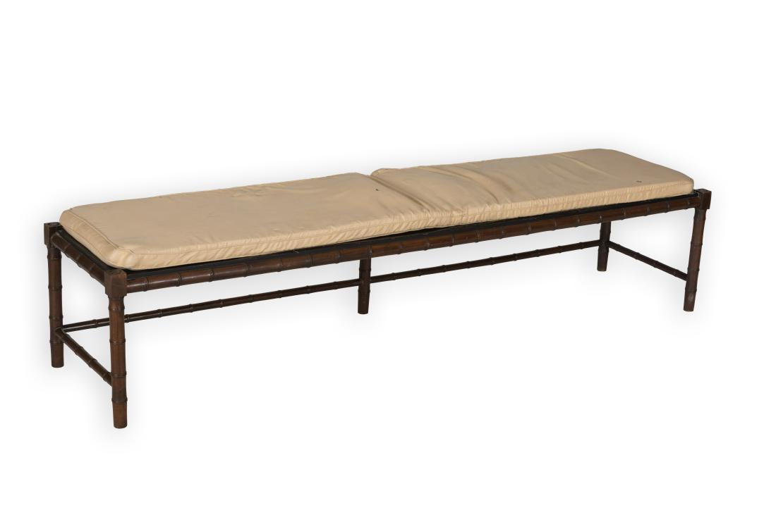 Faux Bamboo Hall Bench with Cushion (1 of 4)