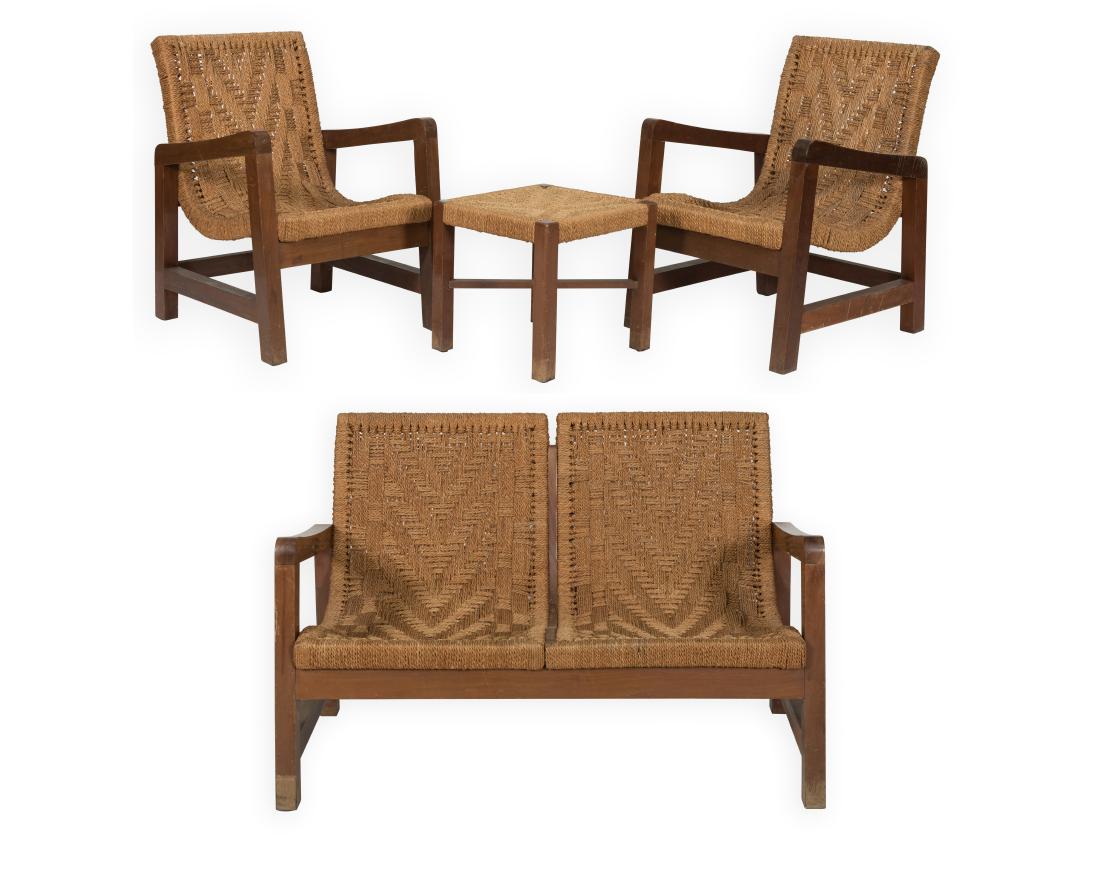 Four Piece Woven Rattan Porch Set (1 of 4)