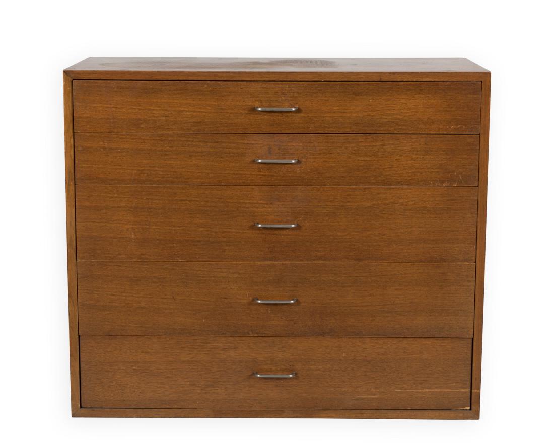 George Nelson for Herman Miller Chest - Signed: Description - A George Nelson for Herman Miller four drawer chest, signed. Dimensions - 34" x 40" x 18.5"