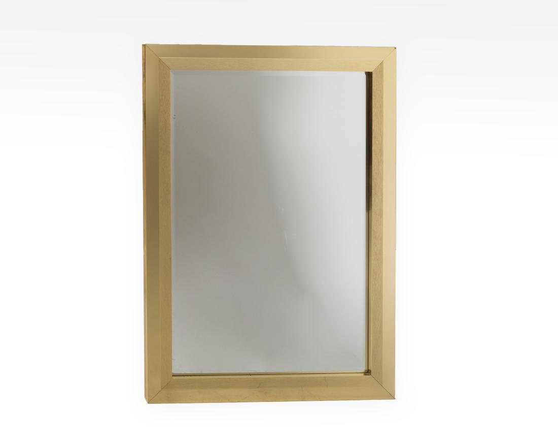 Large Brass Mid Century Mirror (1 of 2)