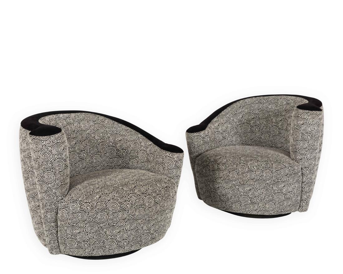 Pair Vladimir Kagan Nautilus Chairs (1 of 4)