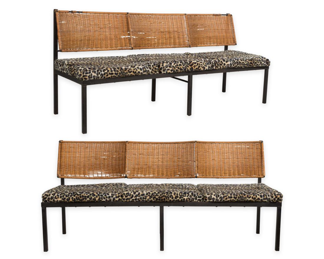 Pair Danny Ho Fong Style Iron Sofa/Settes (1 of 5)