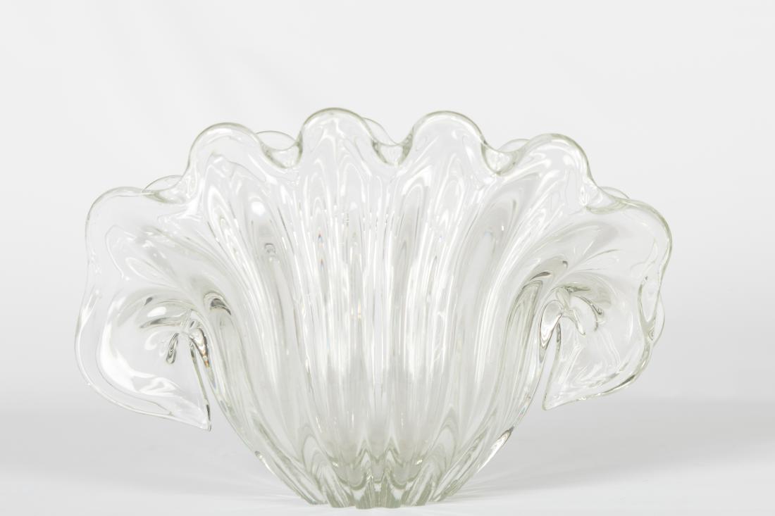 Mid Century Clam Shell Glass Centerpiece (1 of 3)