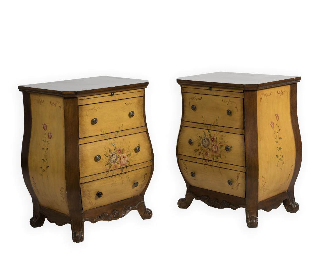Pair Painted Italian Style Bombay Chests (1 of 1)