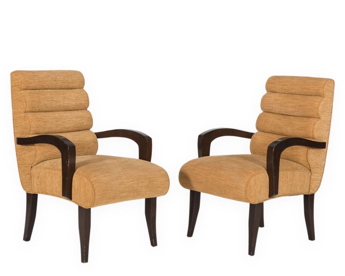Pair Art Deco Style Arm Chairs (1 of 3)
