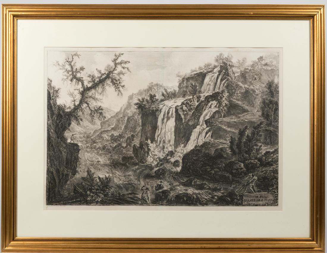 Giovanni Piranesi Engraving: Description - Framed engraving after Giovanni Piranesi. Dimensions - Frame - 30" x 39". Sight - 19.5" x 28.5"