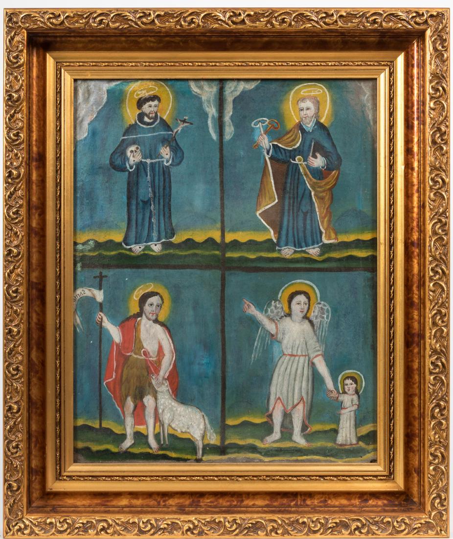 19th C Icon - Oil on Canvas (1 of 6)