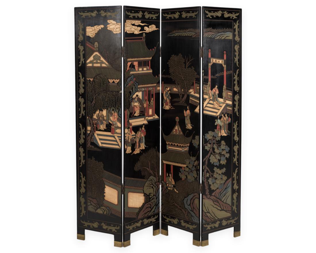 Four Panel Coromandel Screen (1 of 4)