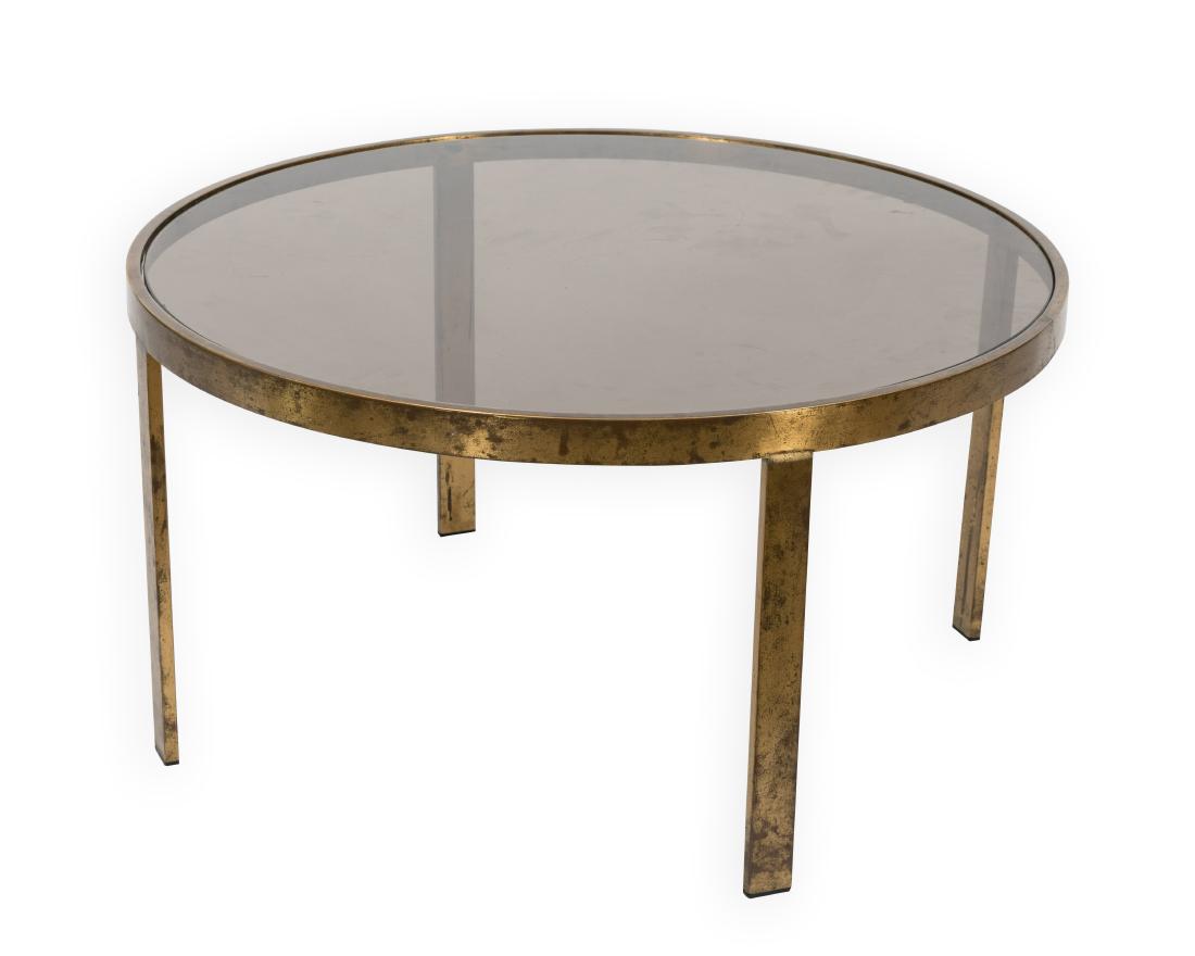 Solid Brass and Smoked Glass Coffee Table (1 of 3)