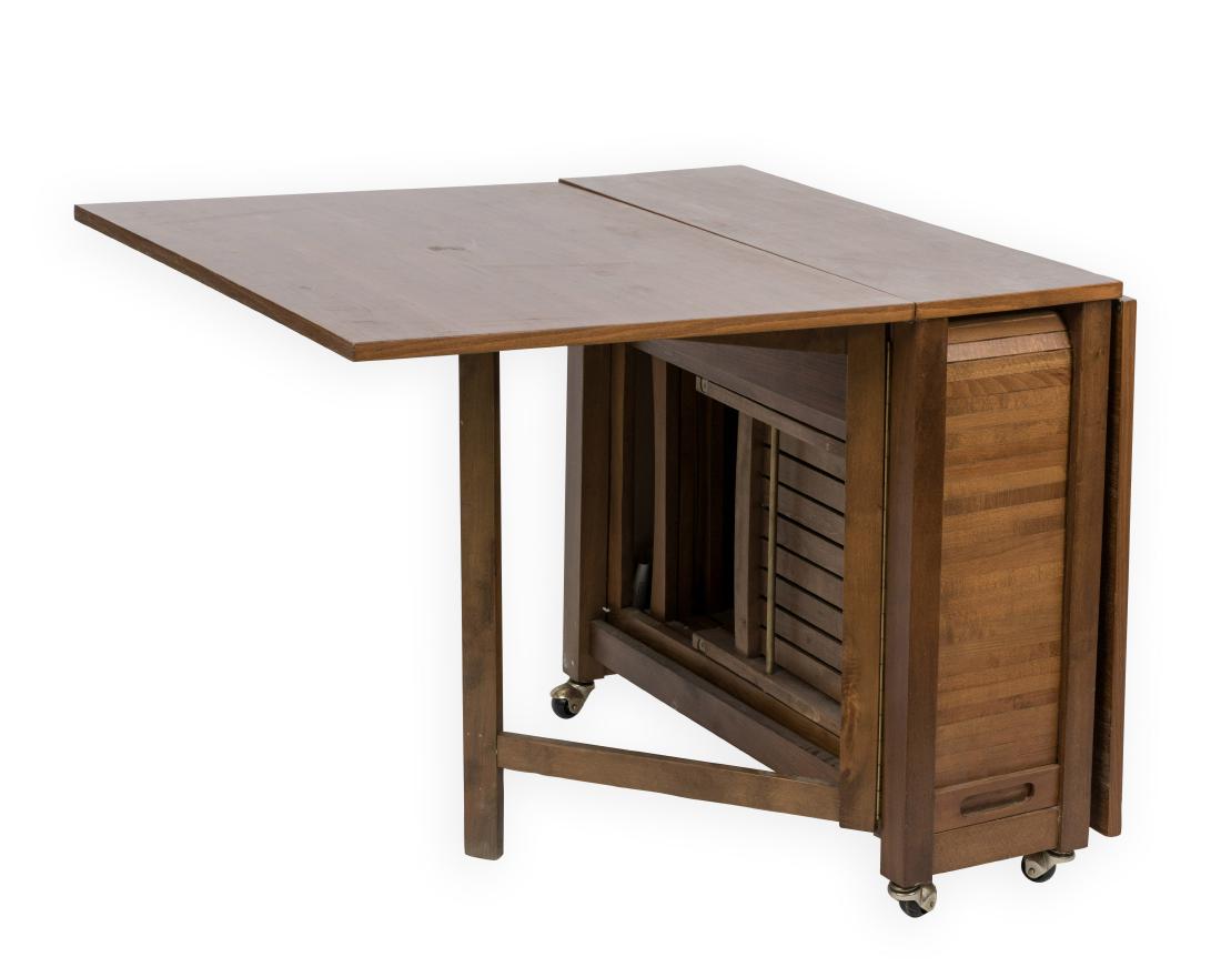 Walnut Drop Leaf Table with Four Chairs (1 of 5)