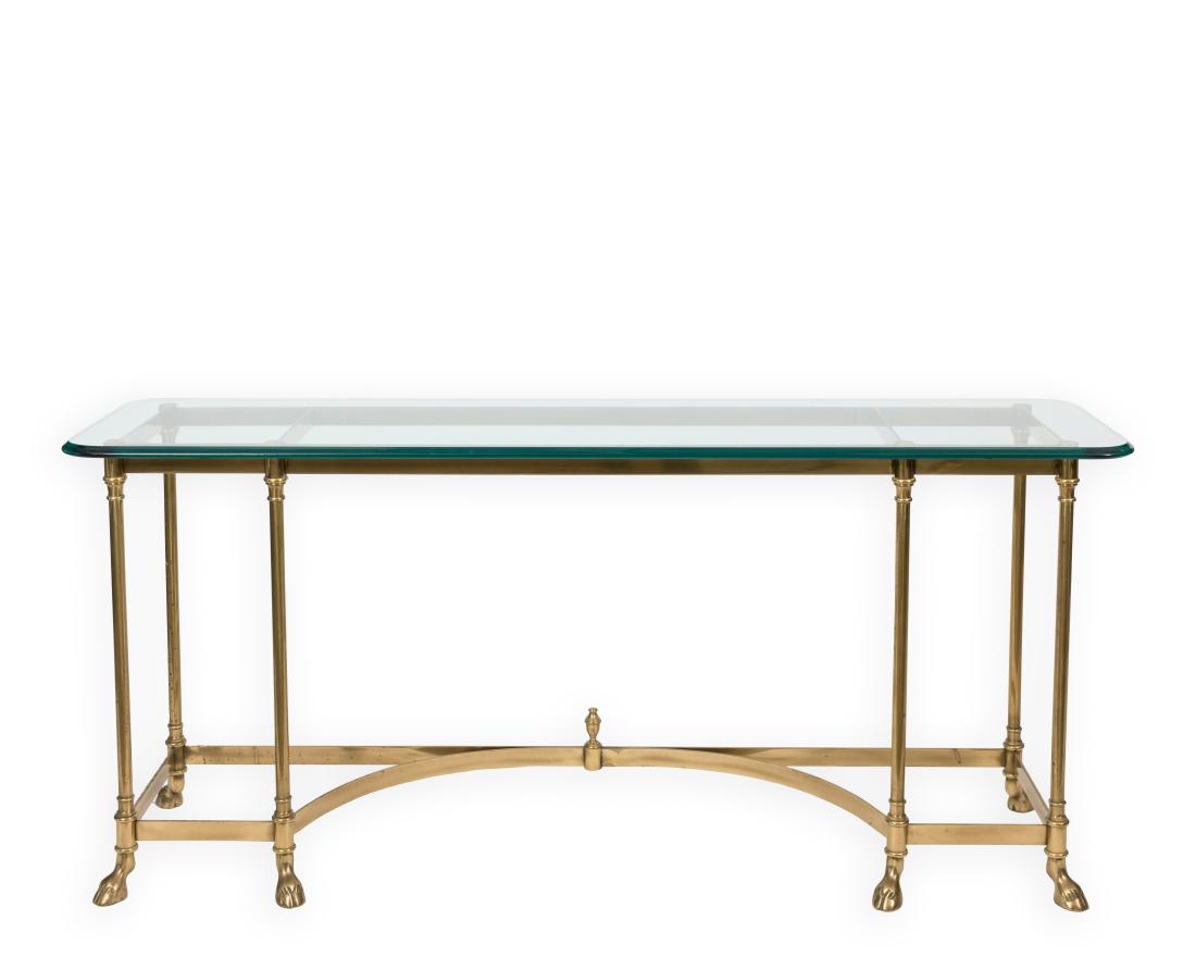 Brass and Glass Console Table (1 of 2)