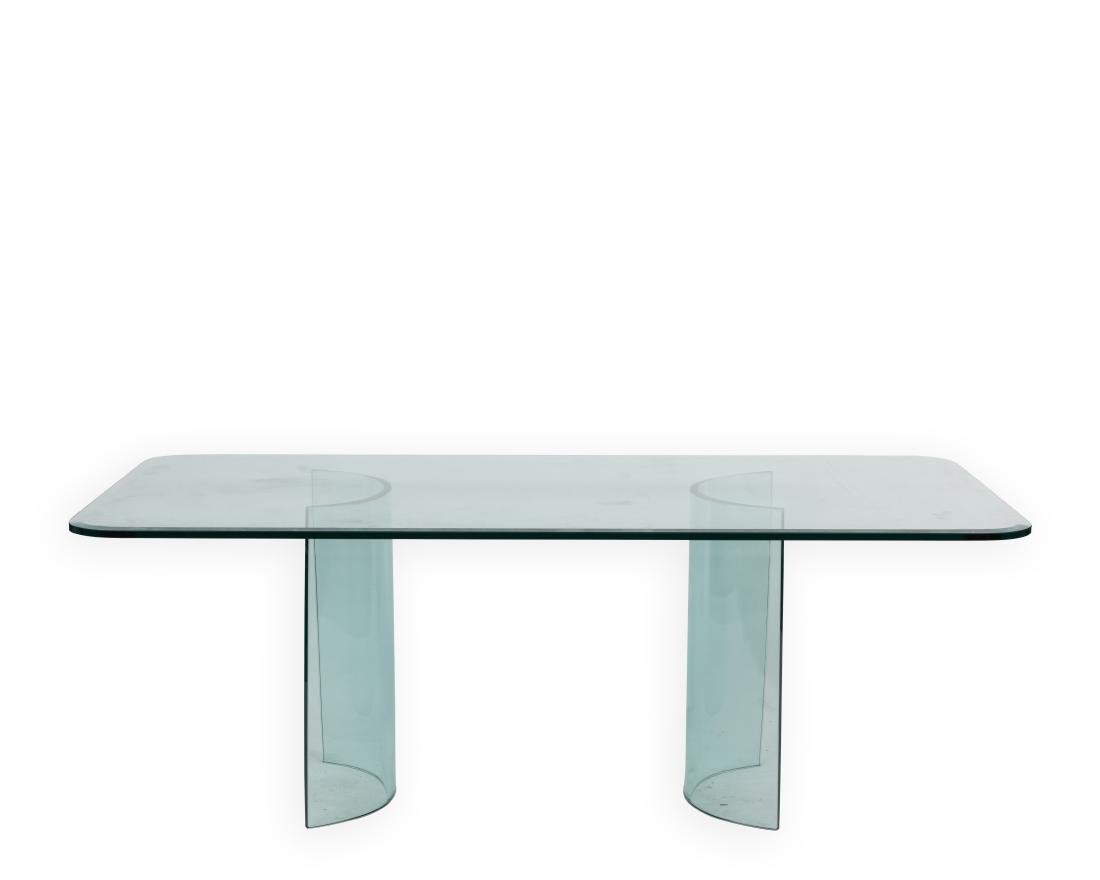 Three Part Glass Dining Room Table (1 of 3)