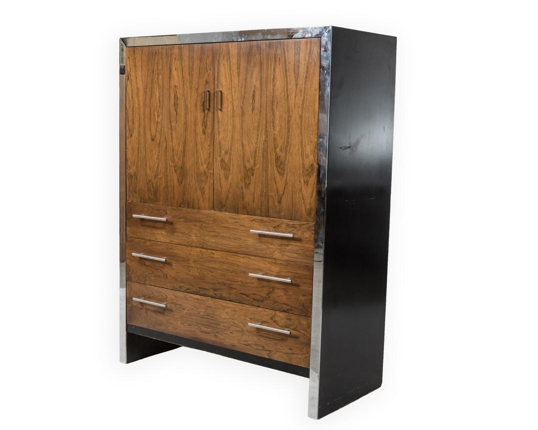 Rosewood, Ebony and Chrome Chest - John Stuart (1 of 5)