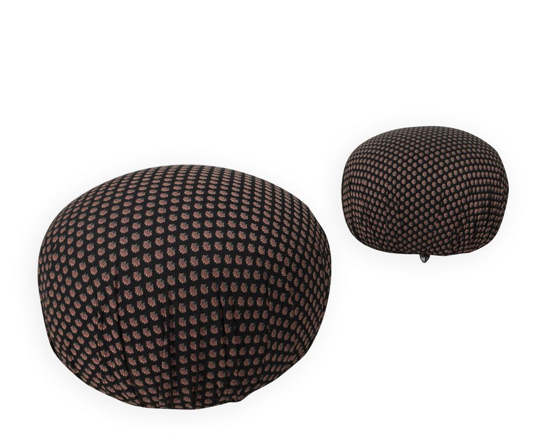 Pair Directional Pouf Ottomans - Signed (1 of 4)