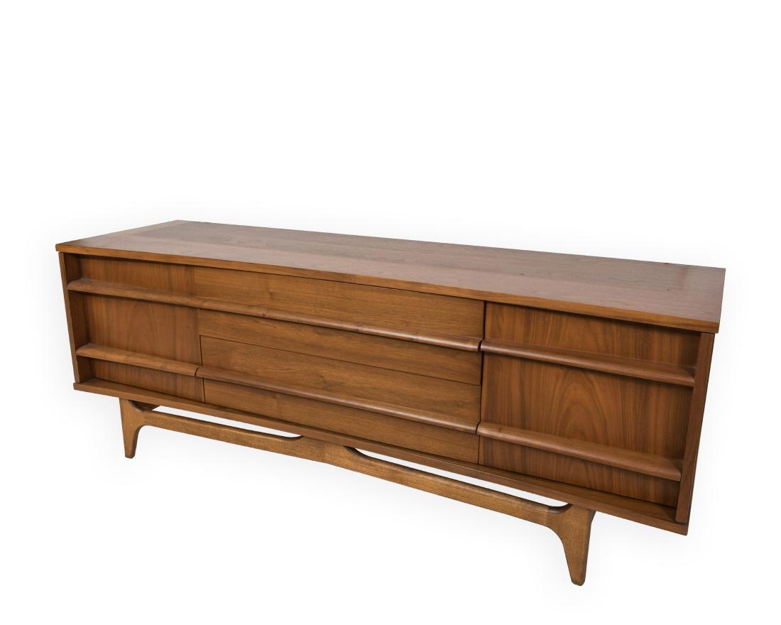 Concave Walnut Credenza (1 of 3)