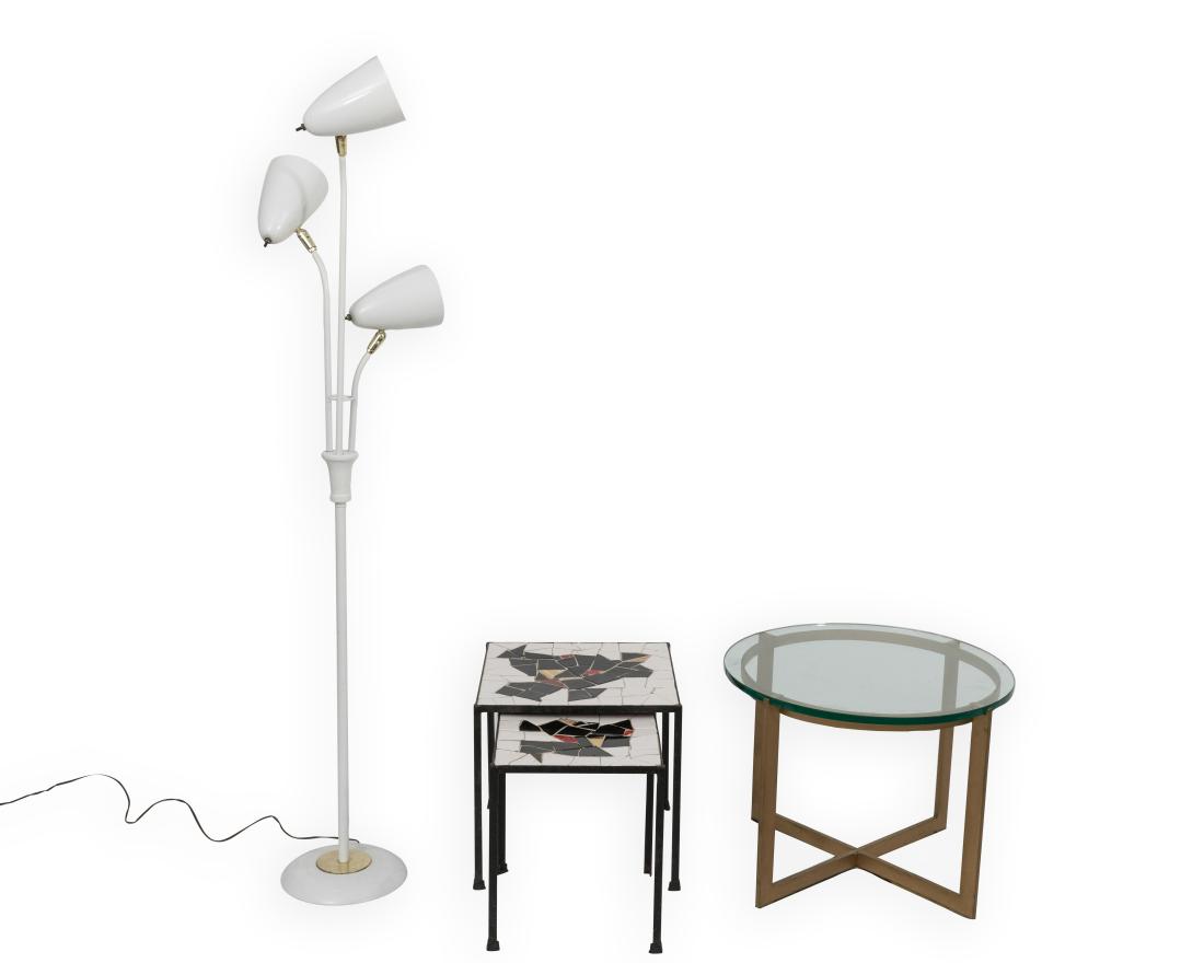 Glass Table, Two Iron Tables and Two Lamps (1 of 4)