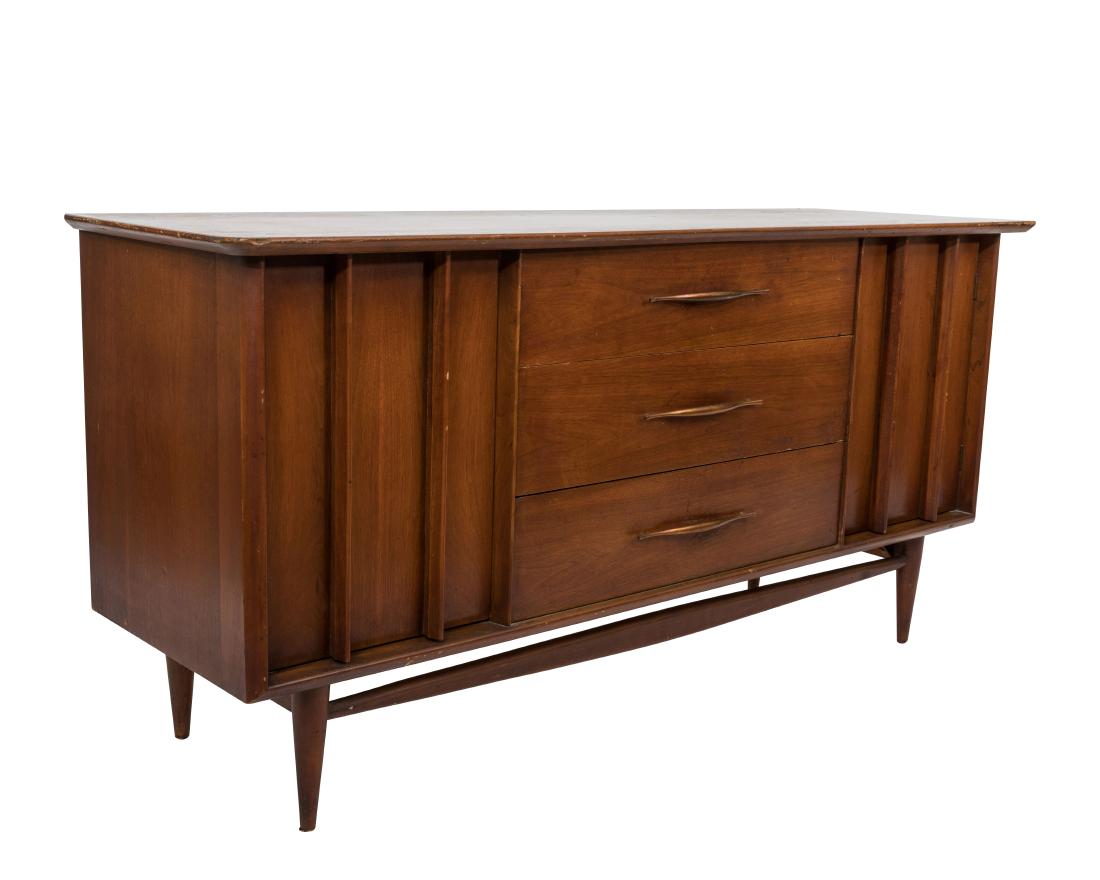 Walnut Credenza with Sculpted Doors (1 of 3)