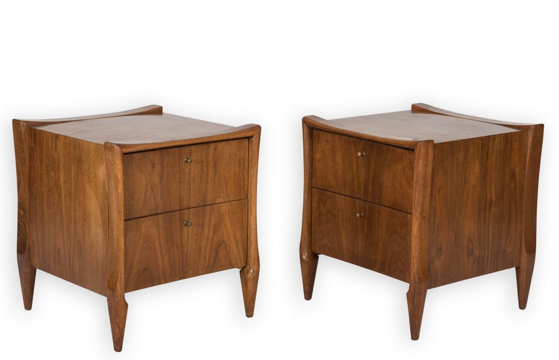 Pair Walnut Nightstands - McCobb Style (1 of 4)