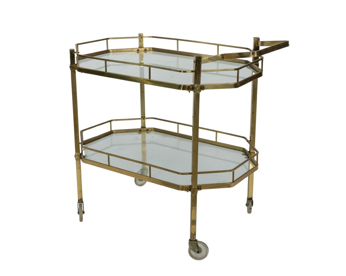Brass and Glass Tea Cart (1 of 4)