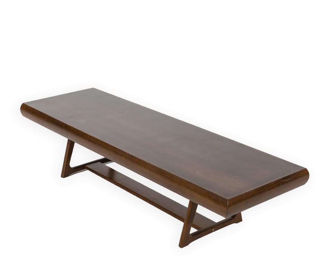 Adrian Pearsall Coffee Table: Description - An Adrian Pearsall coffee table. Dimensions - 14" x 60" x 19"