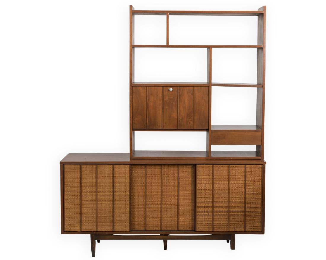 Two Part Walnut Credenza/Bar (1 of 4)