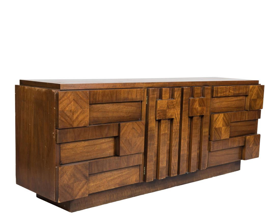 Lane Brutalist Style Credenza/Chest (1 of 5)