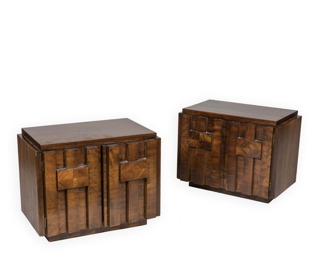 Pair Lane Brutalist Style End Stands (1 of 5)