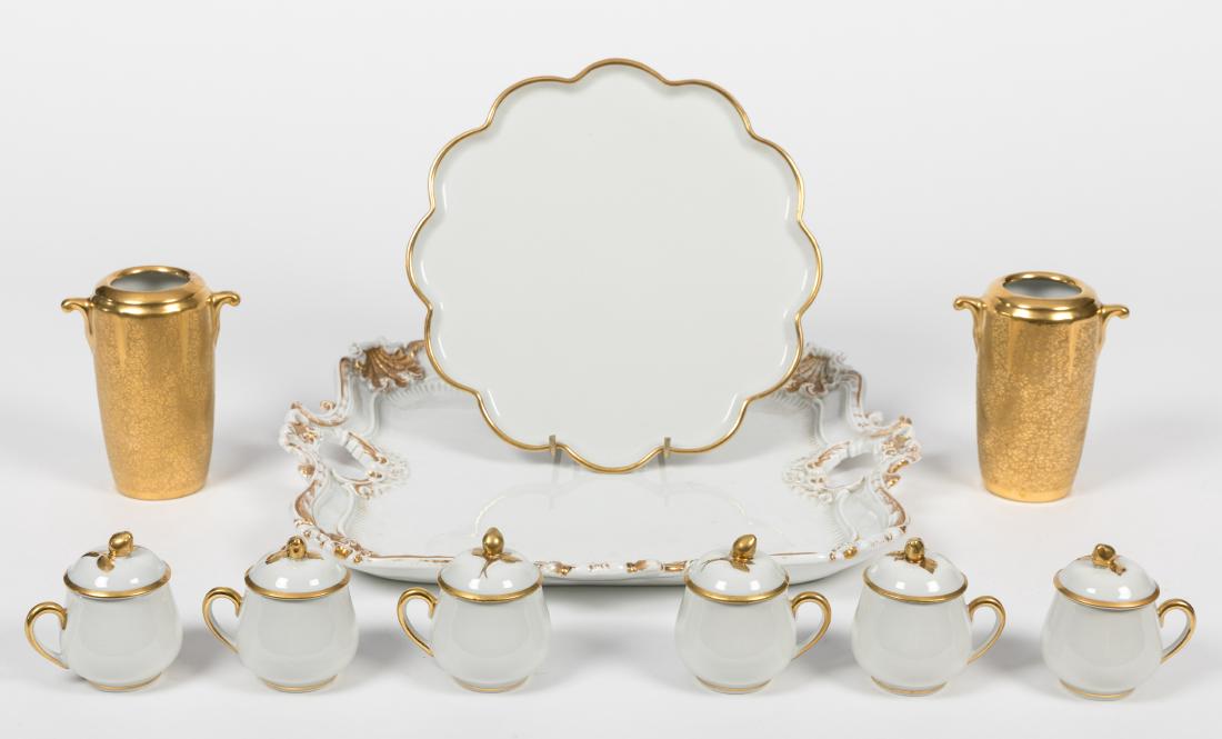 Meissen Tray, Condiment Set and Pair Vases (1 of 4)